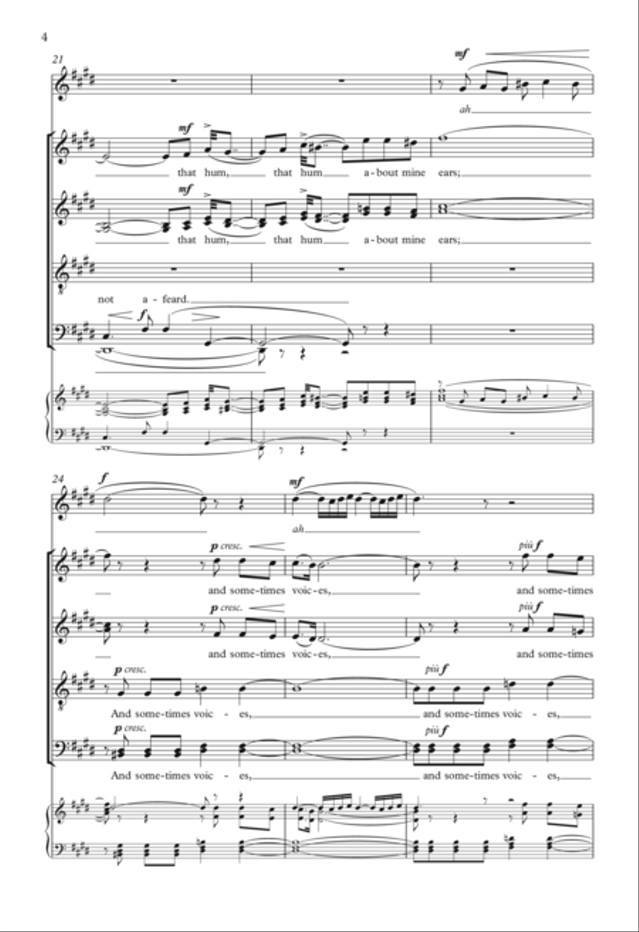 Be Not Afeard Be Not Afeard Choir scores gallery preview page 4