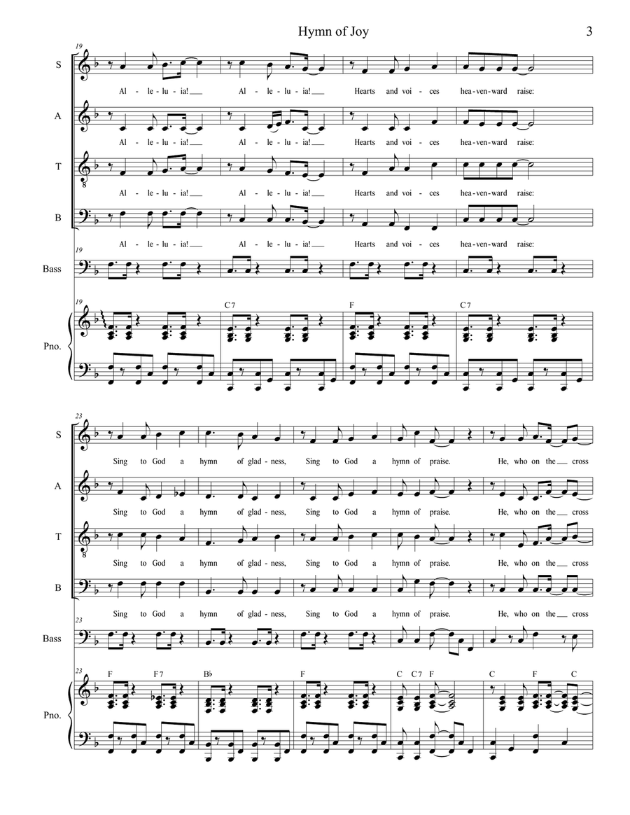 Hymn Of Joy Hymn Of Joy Divisi scores gallery preview page 3