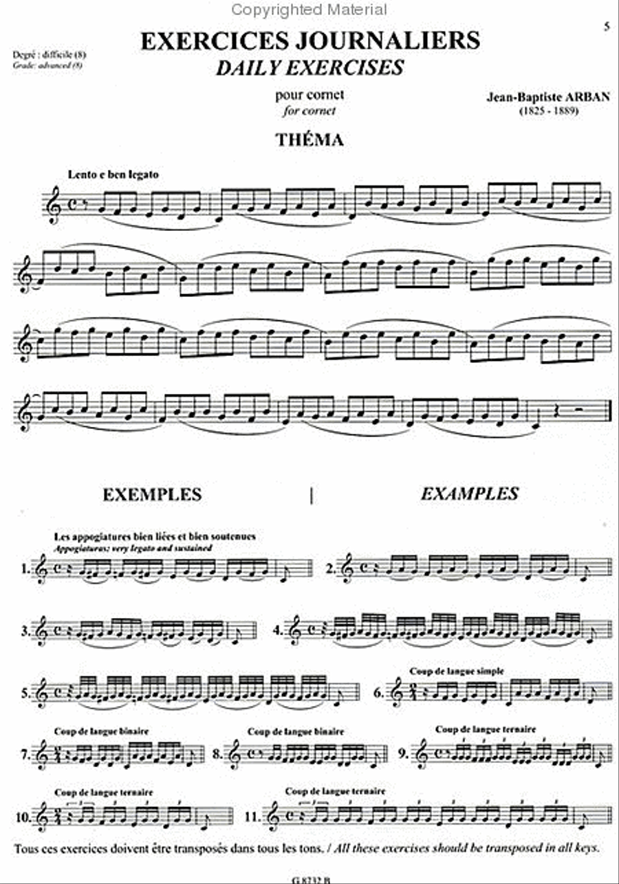 Exercices Journaliers Trumpet scores gallery preview page 2