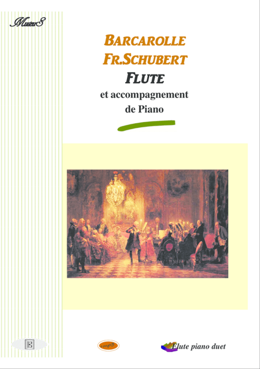 Barcarolle Flute piano duet de Schubert Flute Duet scores gallery preview page 1