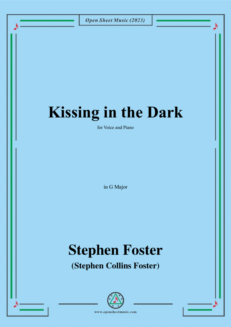 S. Foster-Kissing in the Dark,in G Major Voice scores gallery preview page 1