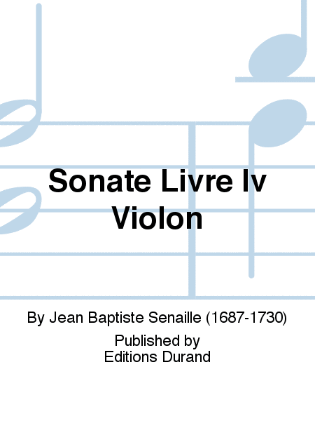 Sonate Livre Iv Violon