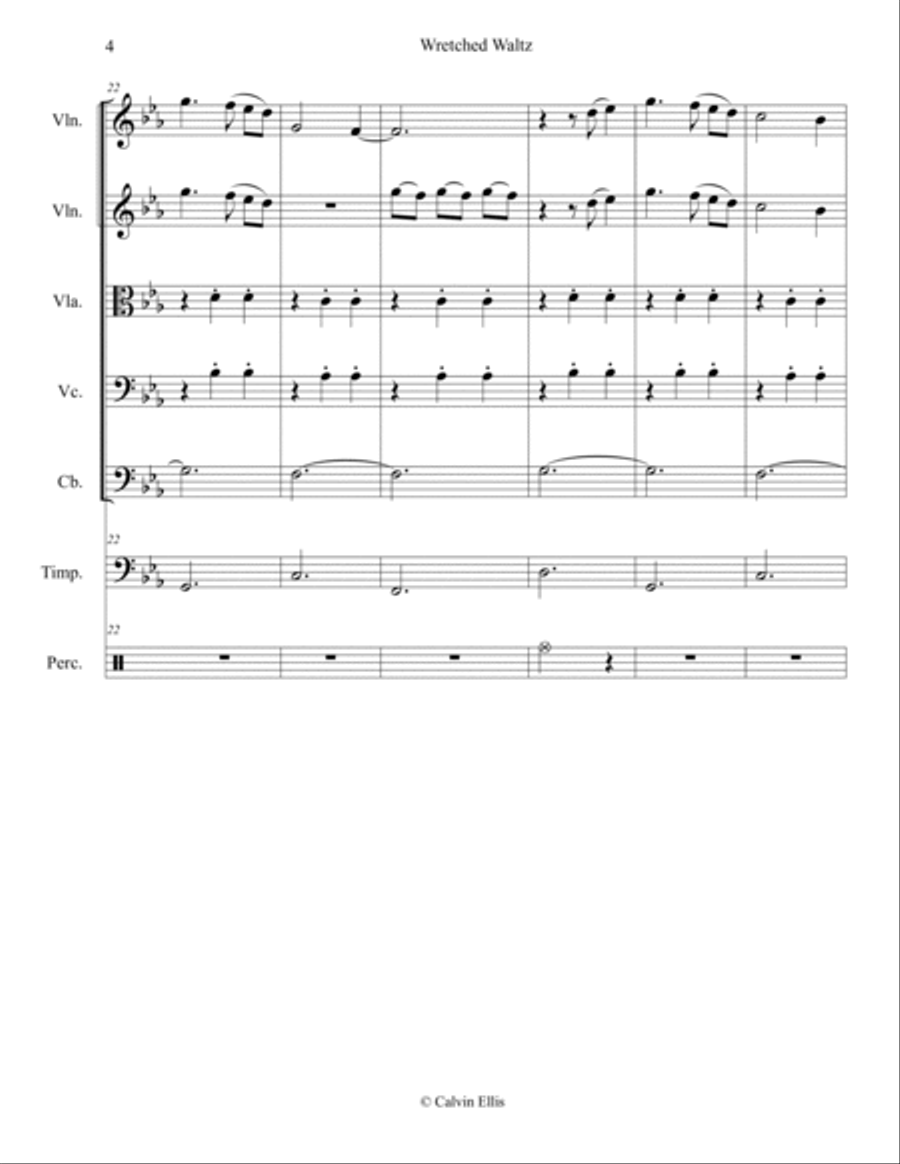 Wretched Waltz Wretched Waltz String Orchestra scores gallery preview page 4
