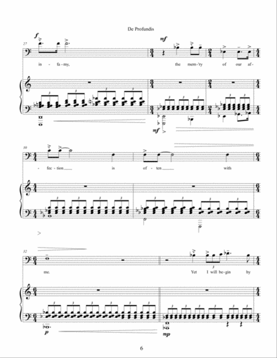 De Profundis (2010) for baritone and piano Voice Solo scores gallery preview page 6
