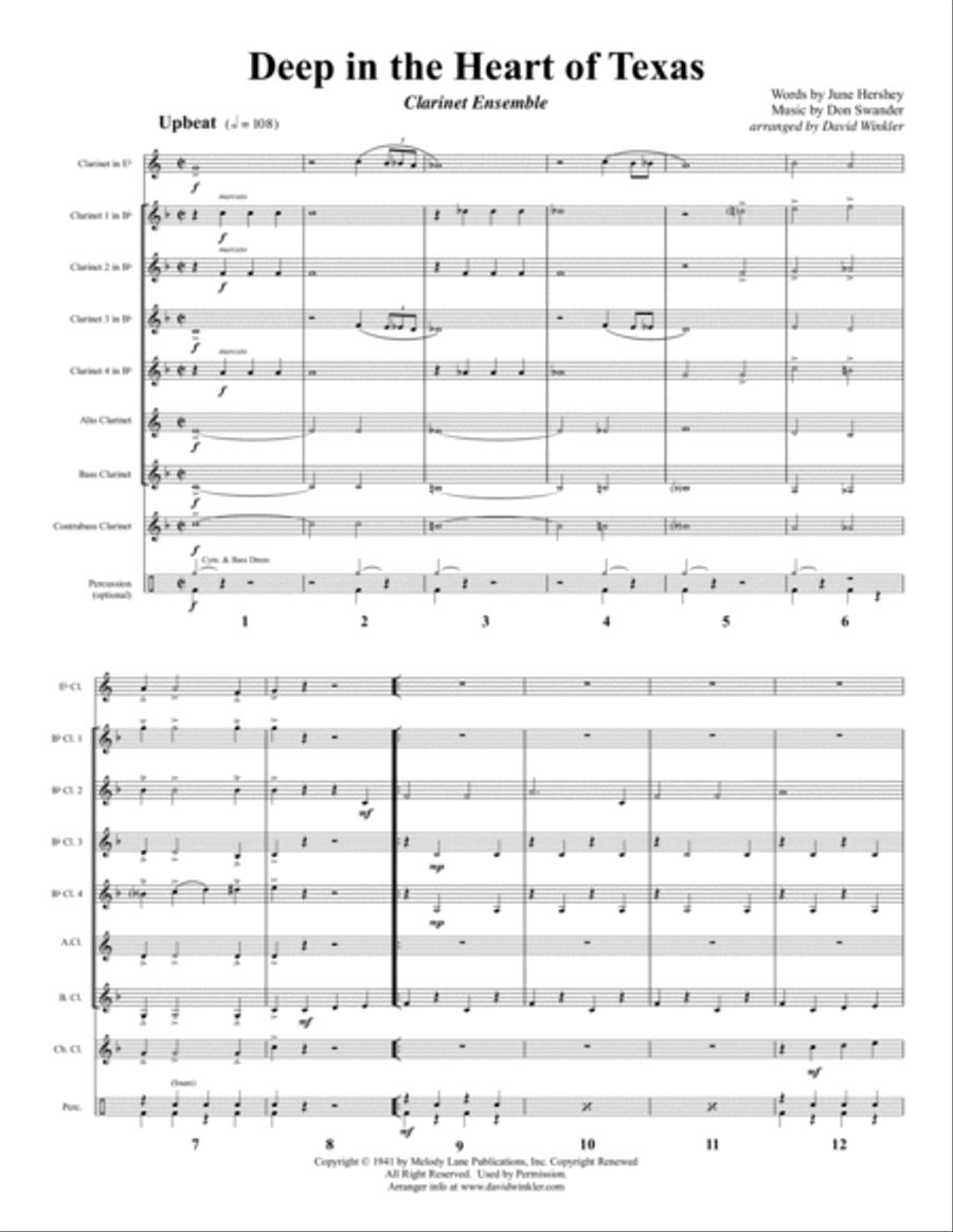 Deep In The Heart Of Texas Woodwind Ensemble scores gallery preview page 3