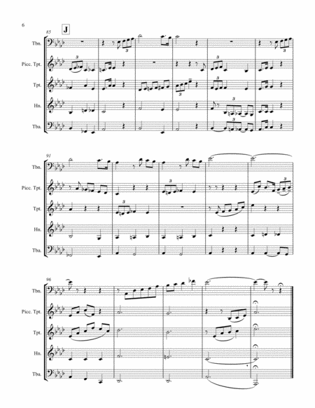 Romance (feature for solo trombone) within brass quintet