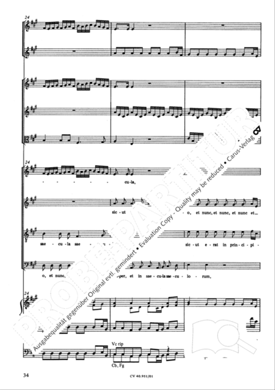 Magnificat in A Magnificat in A 4-Part scores gallery preview page 41