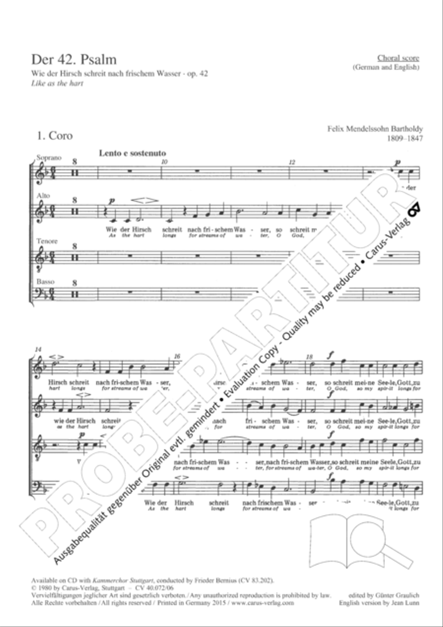 Psalm 42 4-Part scores gallery preview page 3