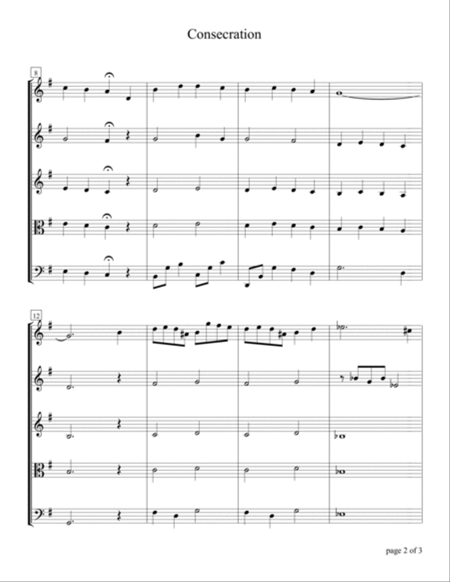 Sacred Meditations for Strings (A Collection of Five Interludes for String Quartet) String Quartet scores gallery preview page 6