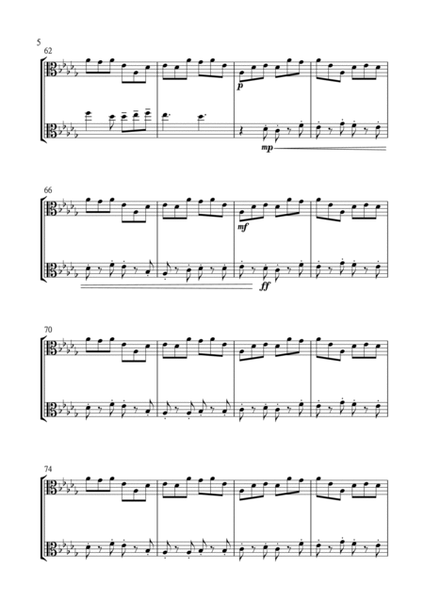I Saw Three Ships for Viola Duet in Db Major. Intermediate. image number null