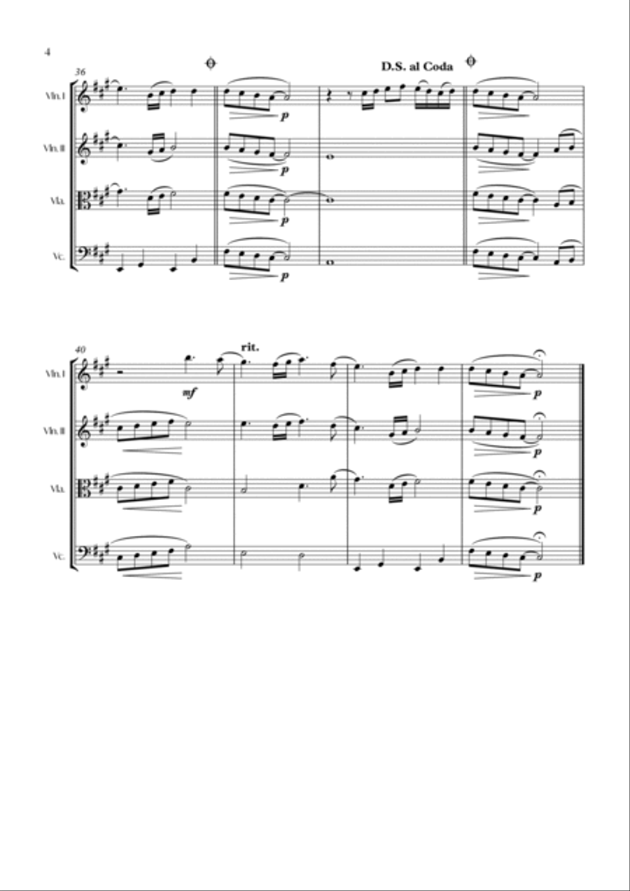 Chiquitita Chiquitita String Quartet scores gallery preview page 4