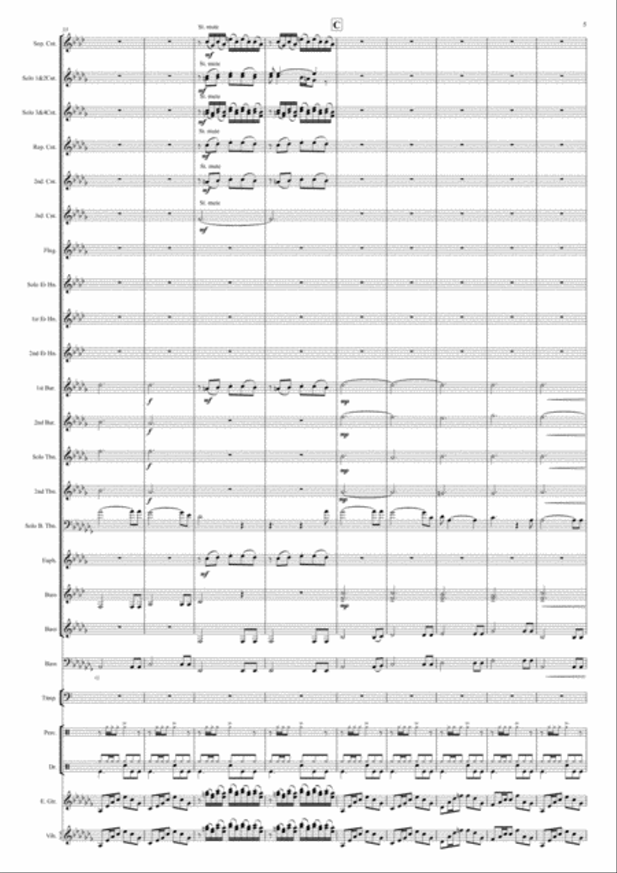 House Of The Rising Sun Brass Ensemble scores gallery preview page 5
