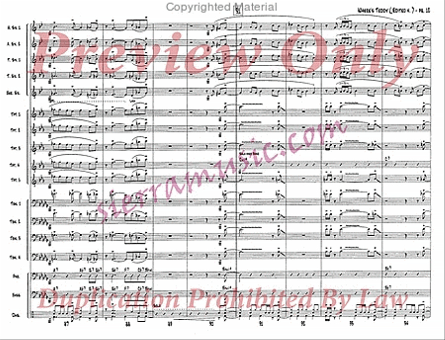 Where's Teddy (edited v.) Jazz Ensemble scores gallery preview page 13