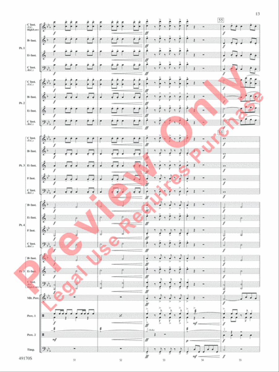 Astronomica Concert Band scores gallery preview page 14