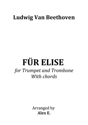 Book cover for Für Elise - for Trumpet and Trombone With chords