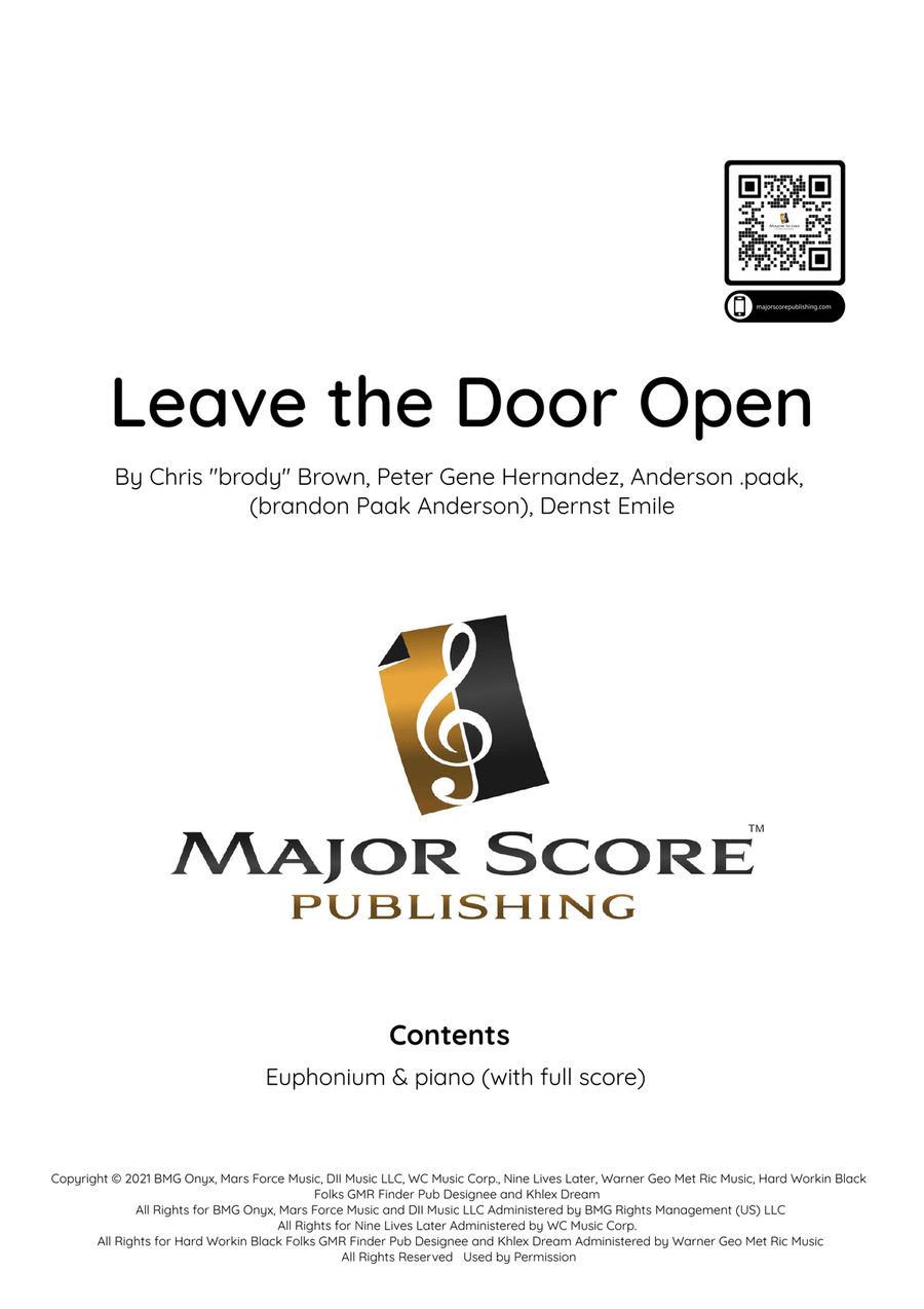 Leave The Door Open Euphonium scores gallery preview page 1