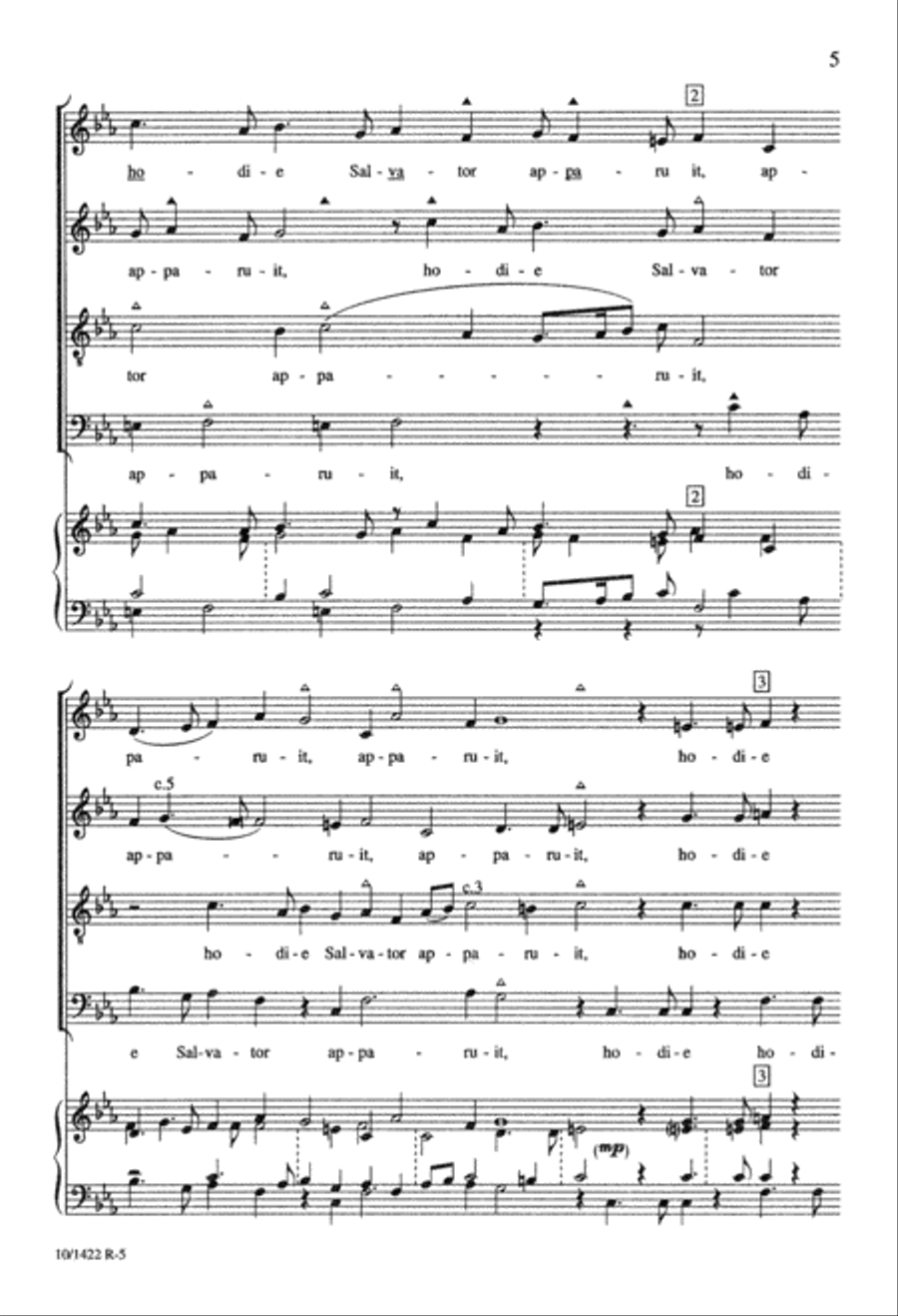 Hodie Christus Natus Est Hodie Christus Natus Est 4-Part scores gallery preview page 5
