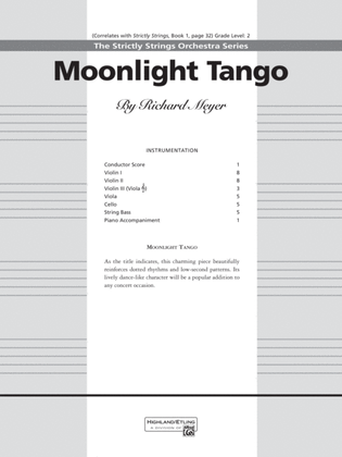 Book cover for Moonlight Tango: Score