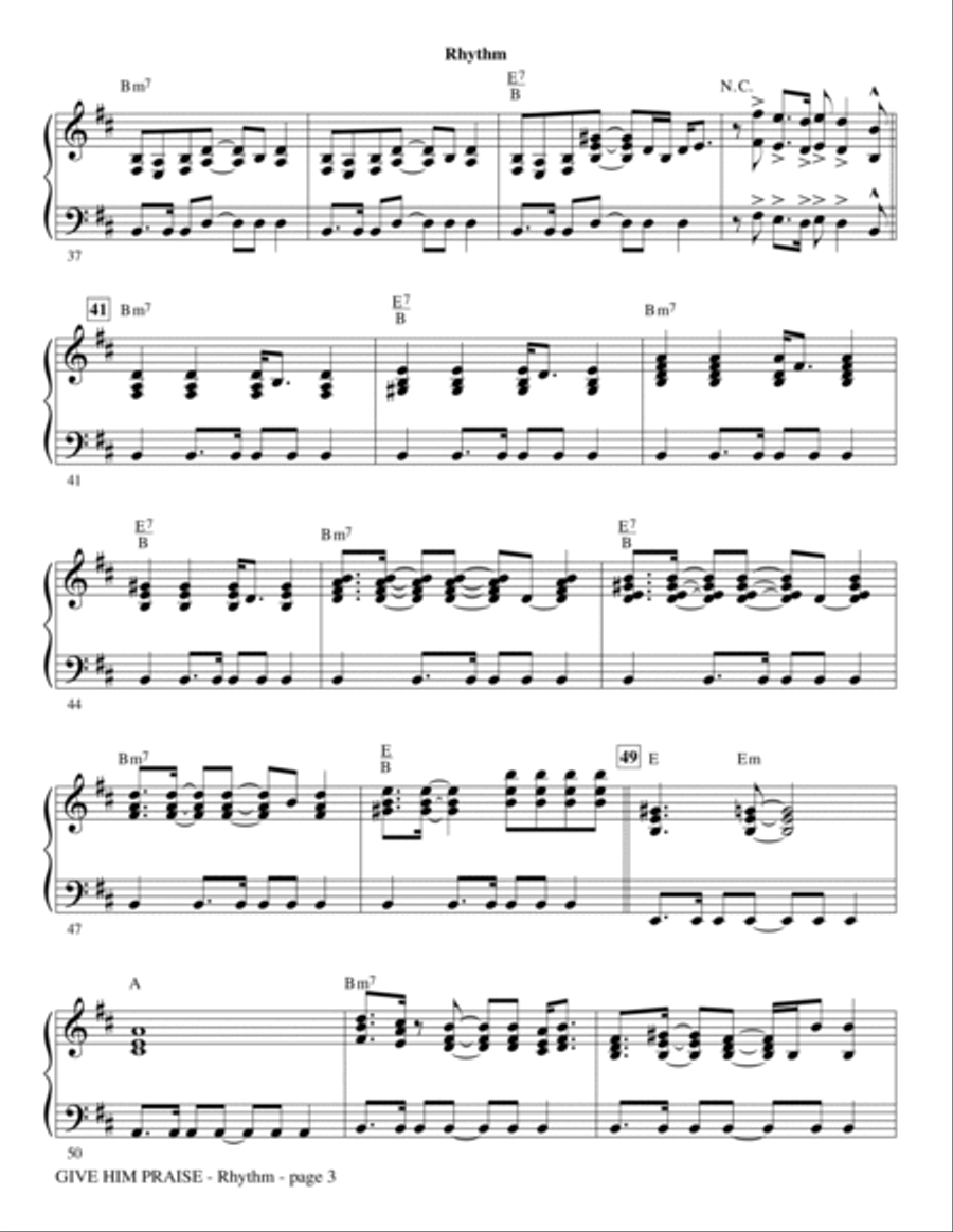 Give Him Praise - Rhythm Choir scores gallery preview page 3
