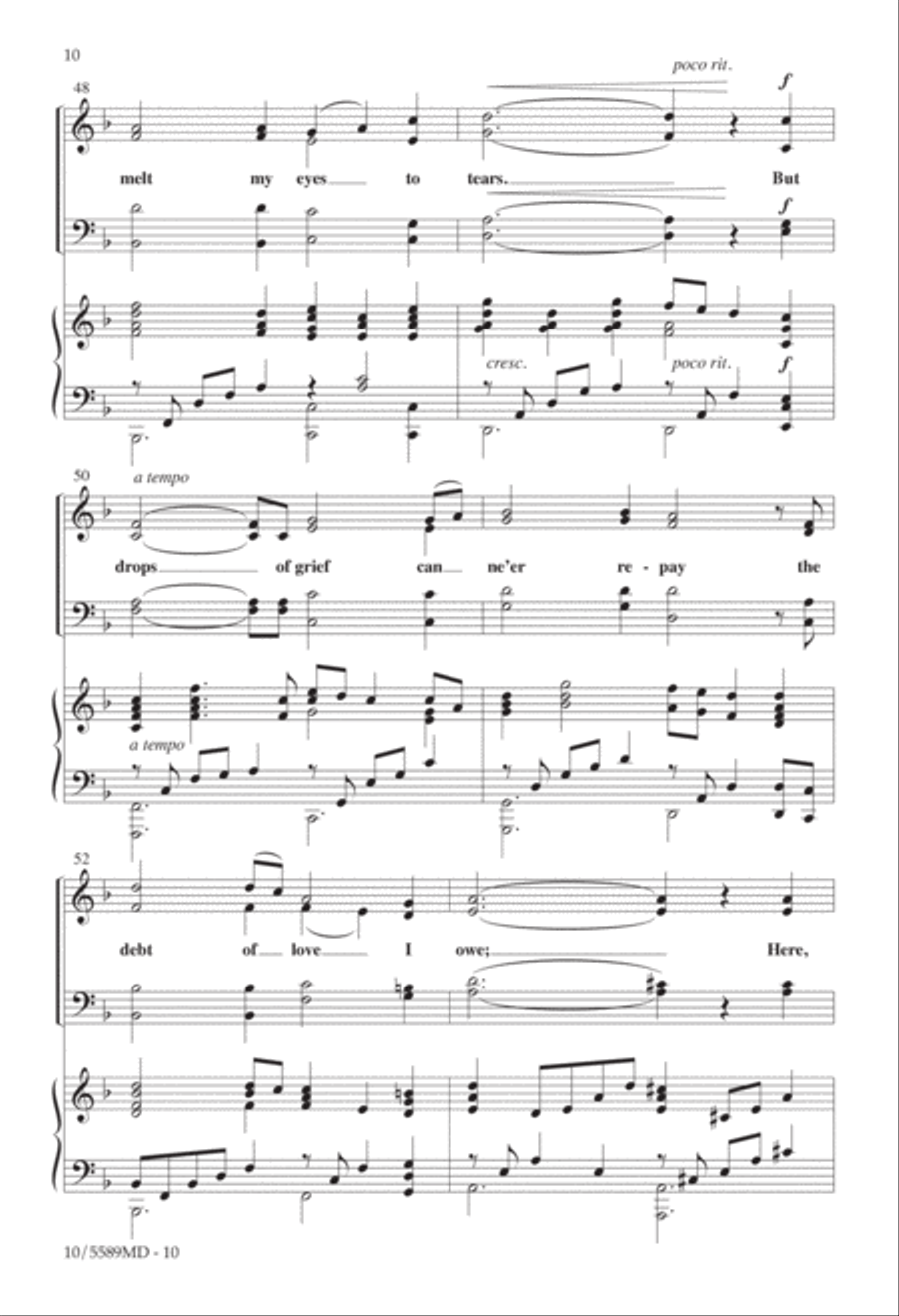 Alas, and Did My Savior Bleed 4-Part scores gallery preview page 8