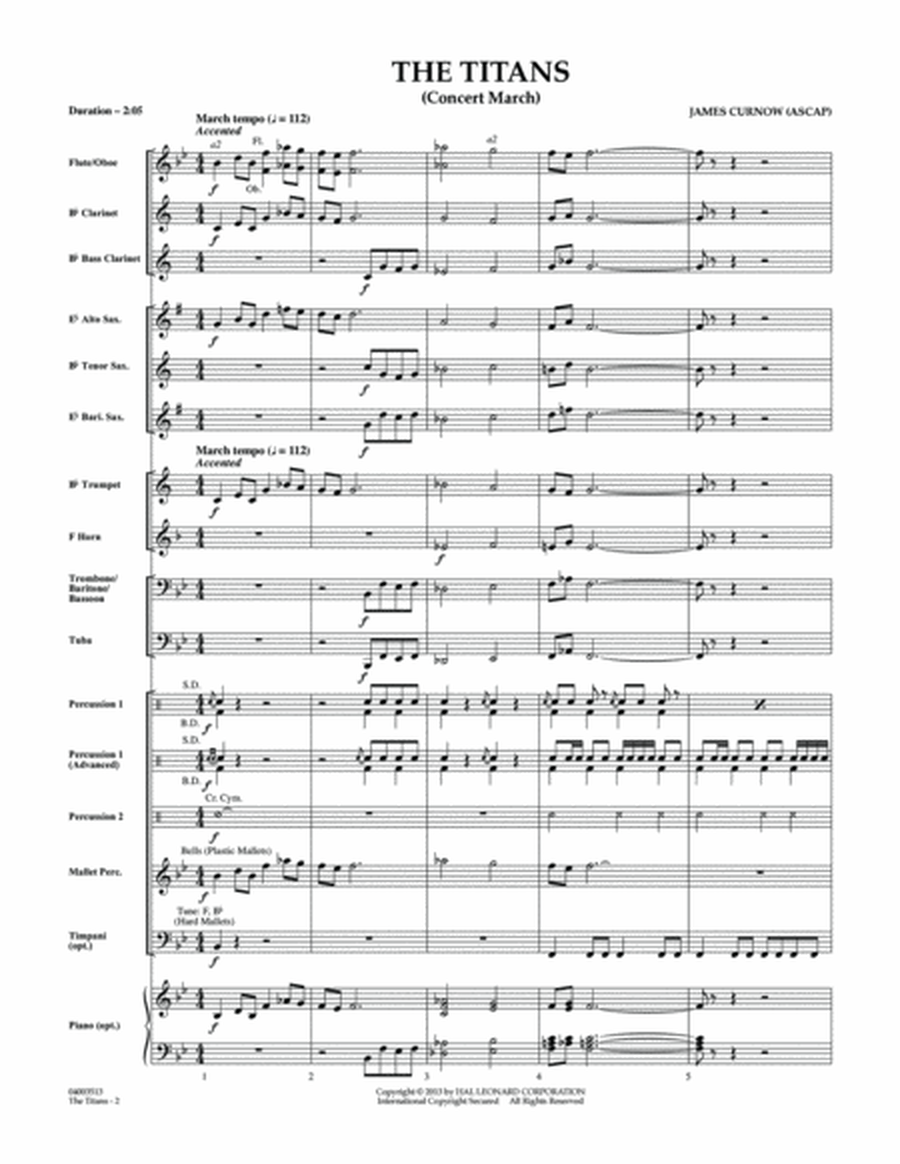 The Titans (Concert March) - Conductor Score (Full Score)