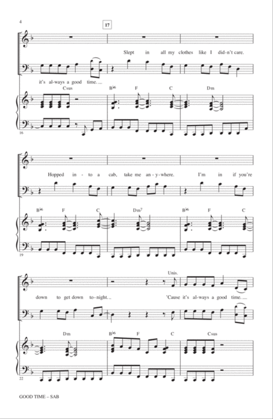 Good Time 3-Part scores gallery preview page 3