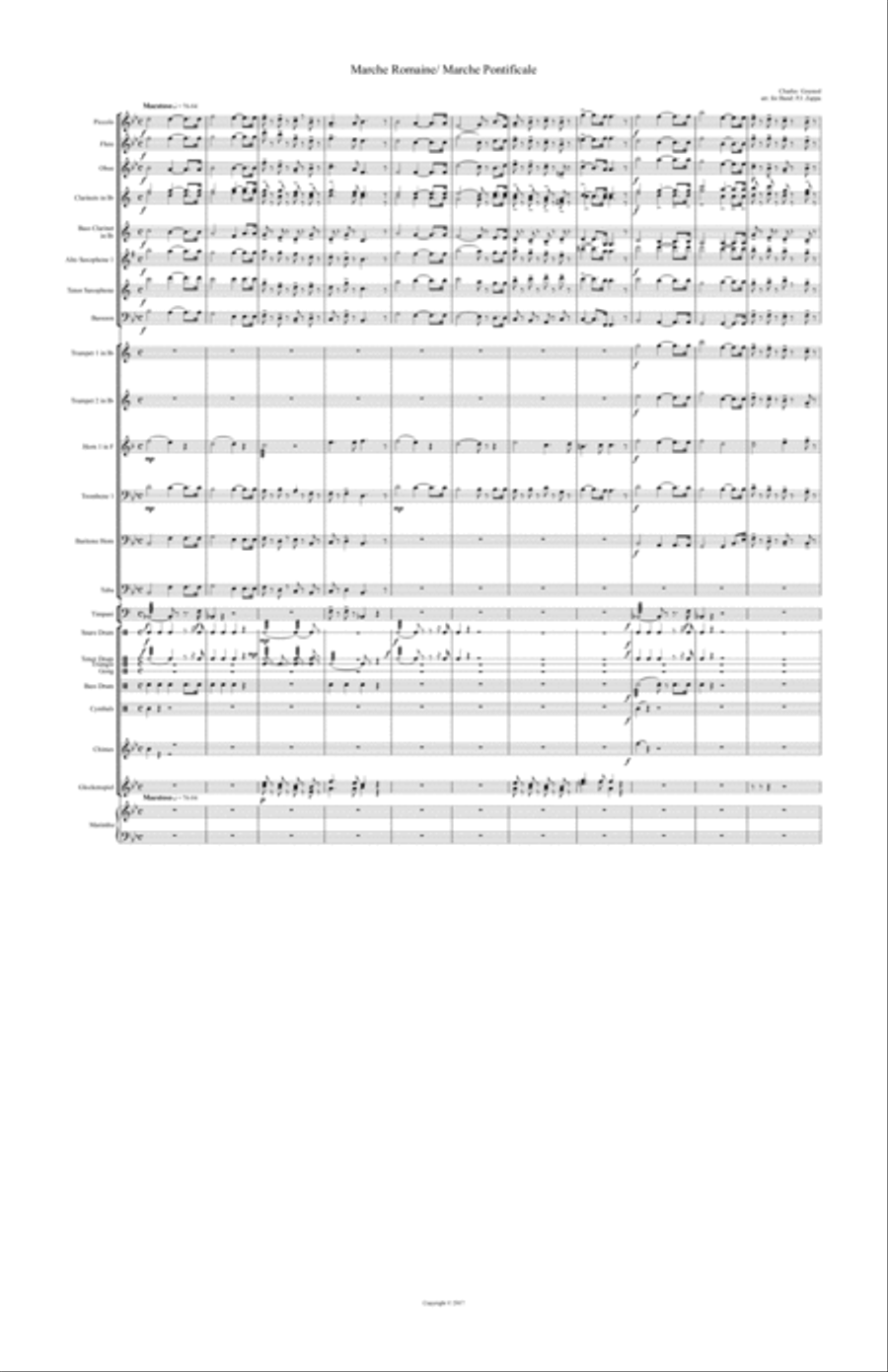March Pontificale Concert Band scores gallery preview page 1