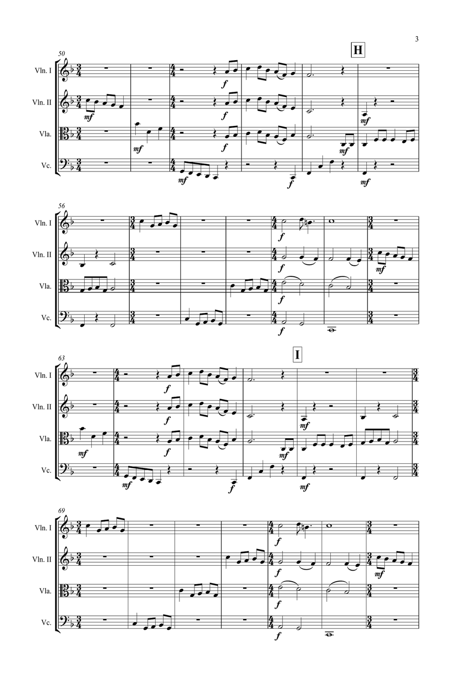 The 12 days of Christmas String Quartet scores gallery preview page 3