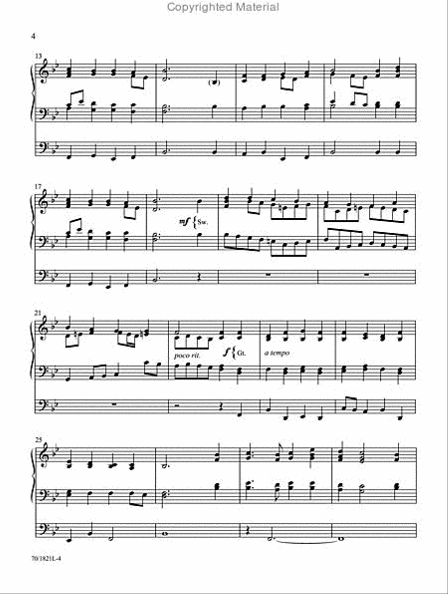 Hosannas to the King! Organ Solo scores gallery preview page 3