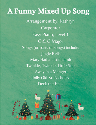 Book cover for A Funny Mixed Up Song (Familiar Songs for Easy Piano, Level 1)