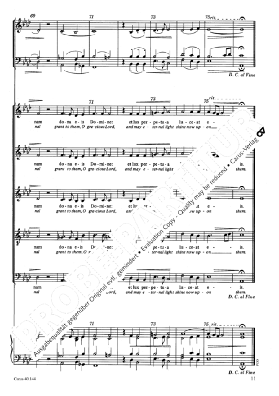 Save me, O thou gracious Lord (Libera me, Domine) SSATB scores gallery preview page 12