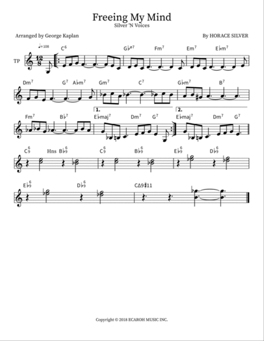 Freeing My Mind Freeing My Mind Small Ensemble scores gallery preview page 3