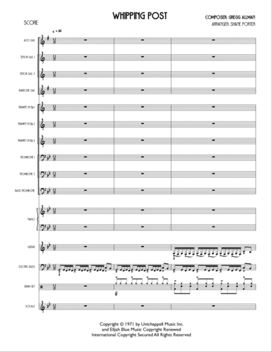 Whipping Post Jazz Ensemble scores gallery preview page 2