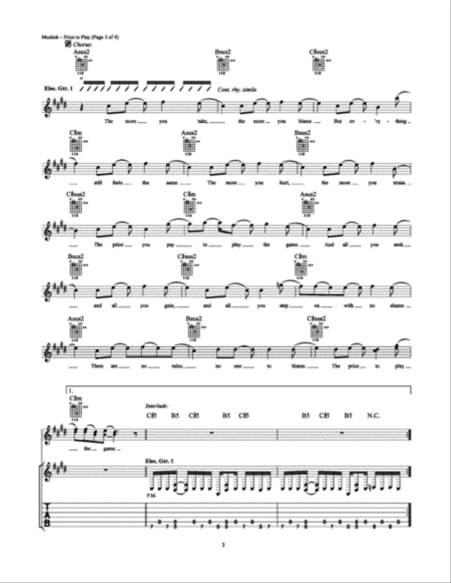 Price to Play Price to Play Electric Guitar scores gallery preview page 3
