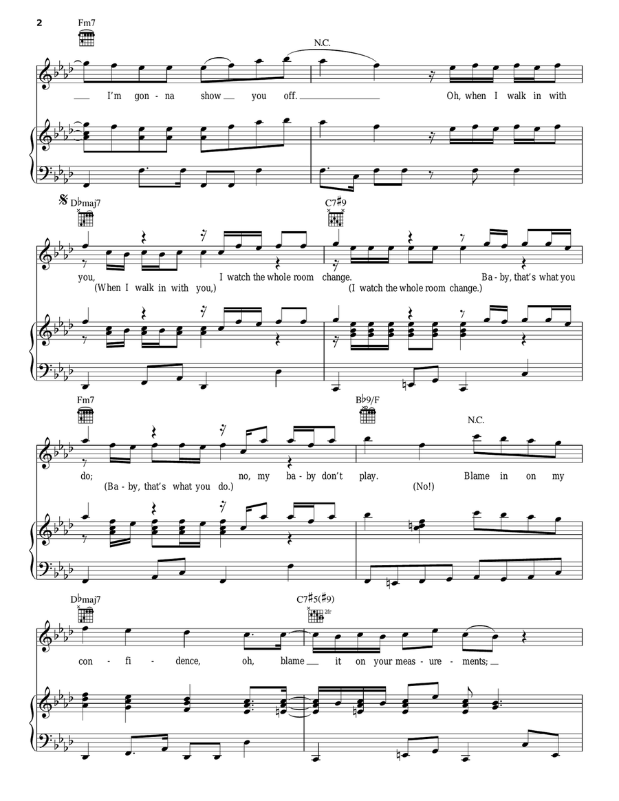 Finesse Piano, Vocal, Guitar scores gallery preview page 2