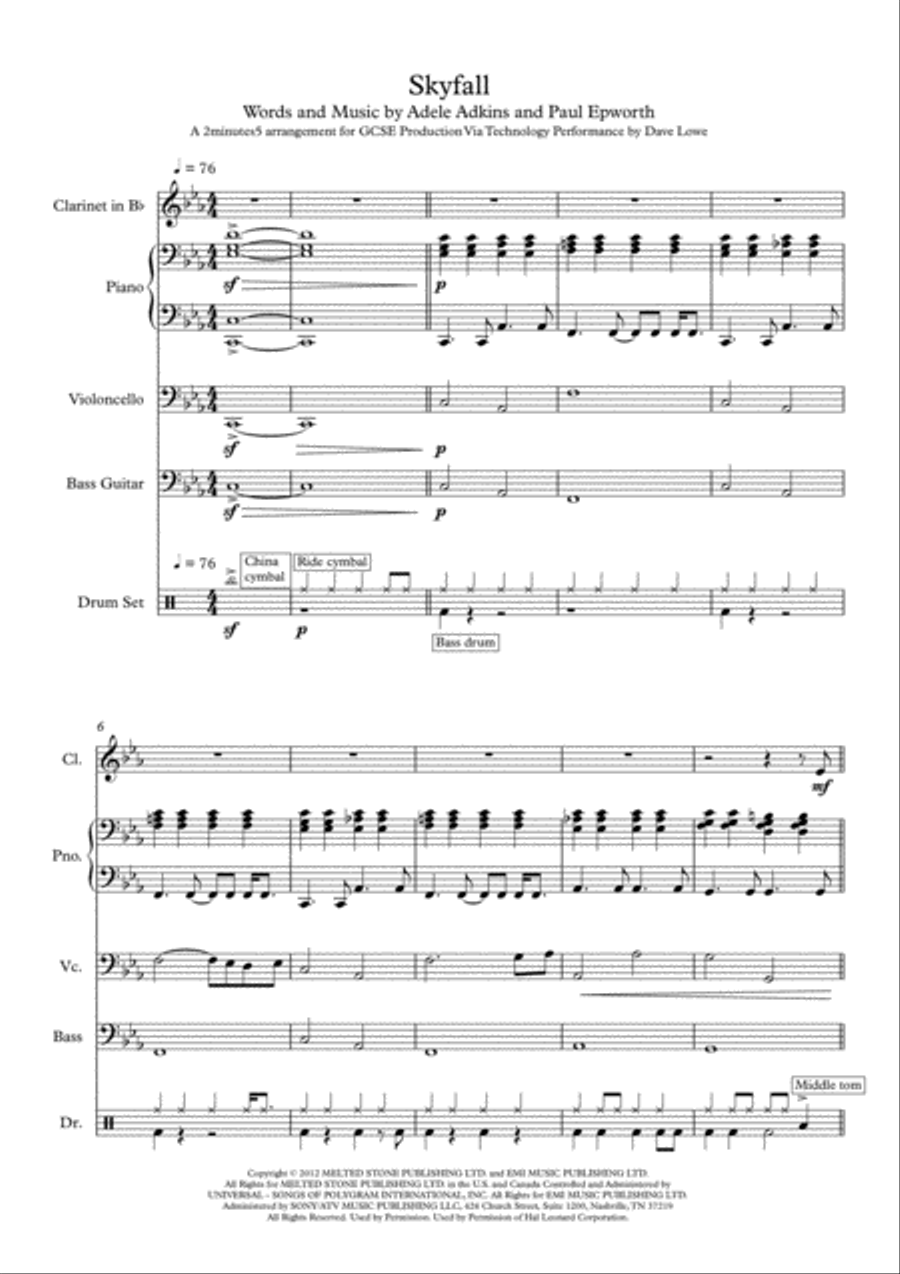 Skyfall Small Ensemble scores gallery preview page 2