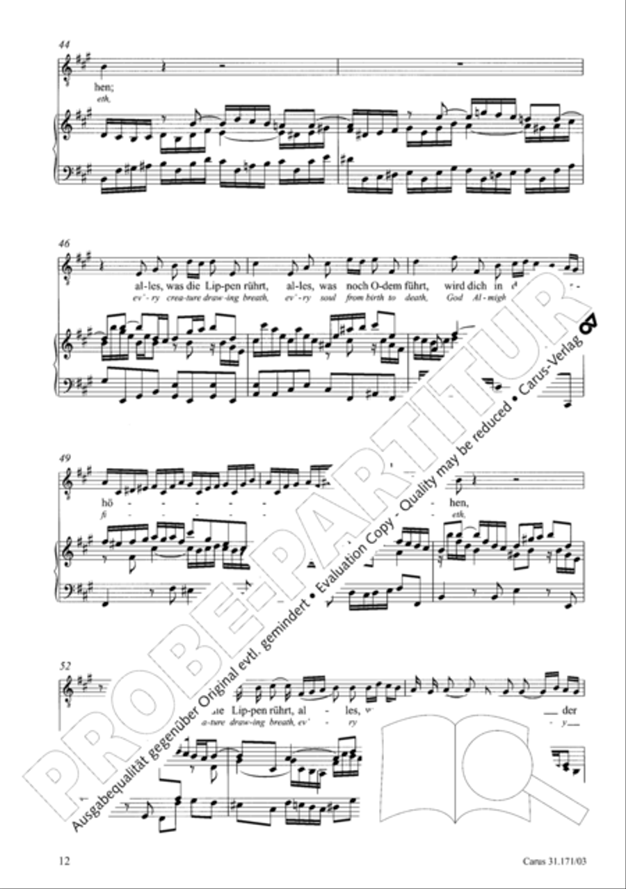 God, as thy name is, so is thy praise (Gott, wie dein Name, so ist auch dein Ruhm) 4-Part scores gallery preview page 13
