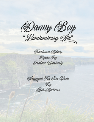 Danny Boy (Londonderry Air) for Viola Solo
