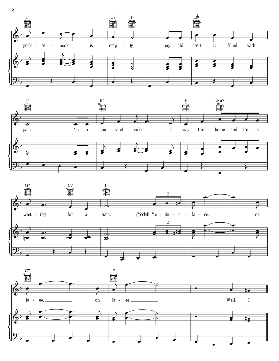 Waiting For A Train Guitar scores gallery preview page 2