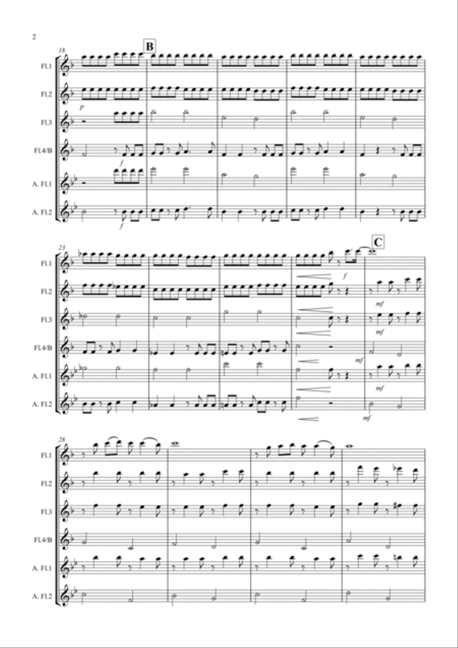 Blue Moon Flute Solo scores gallery preview page 2