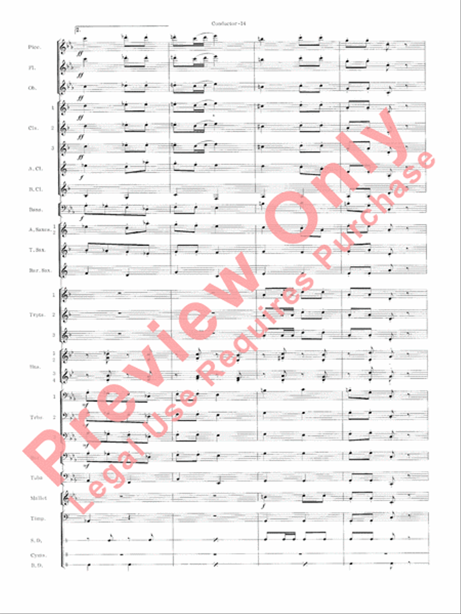 Carmen Suite Concert Band scores gallery preview page 16
