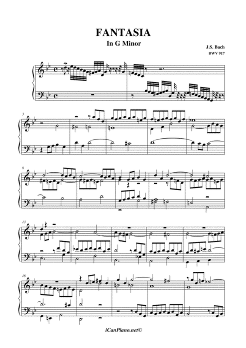 Bach Fantasia in G minor, BWV 917 image number null