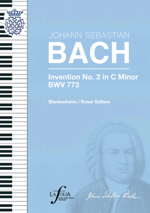 Book cover for Invention 2 in C minor BWV 773 Blankenheim / Rosar Edition