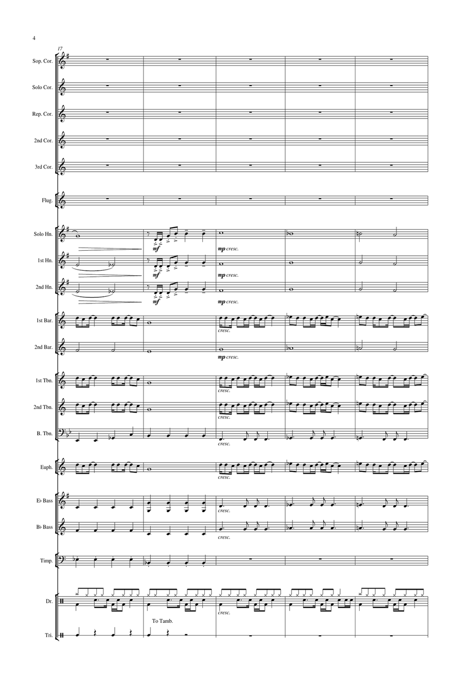 Don't Look Back In Anger Brass Band scores gallery preview page 5