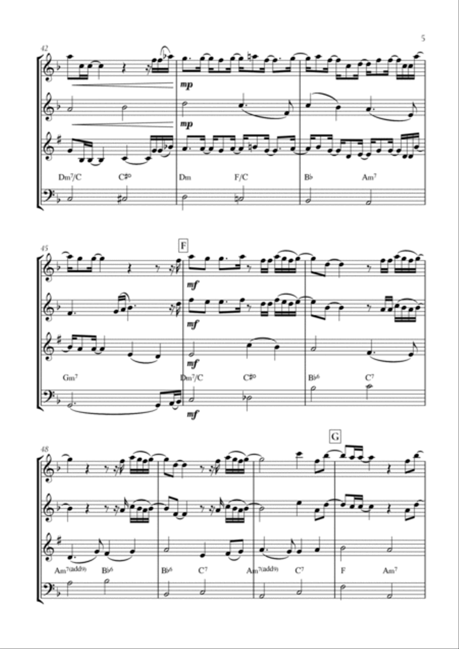 When We Were Young Woodwind Quartet scores gallery preview page 5