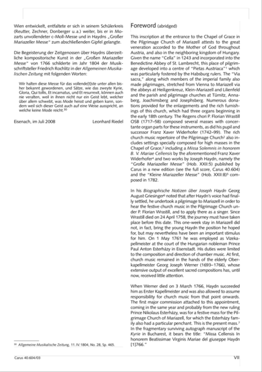 Grosse Mariazeller Messe in C 4-Part scores gallery preview page 8