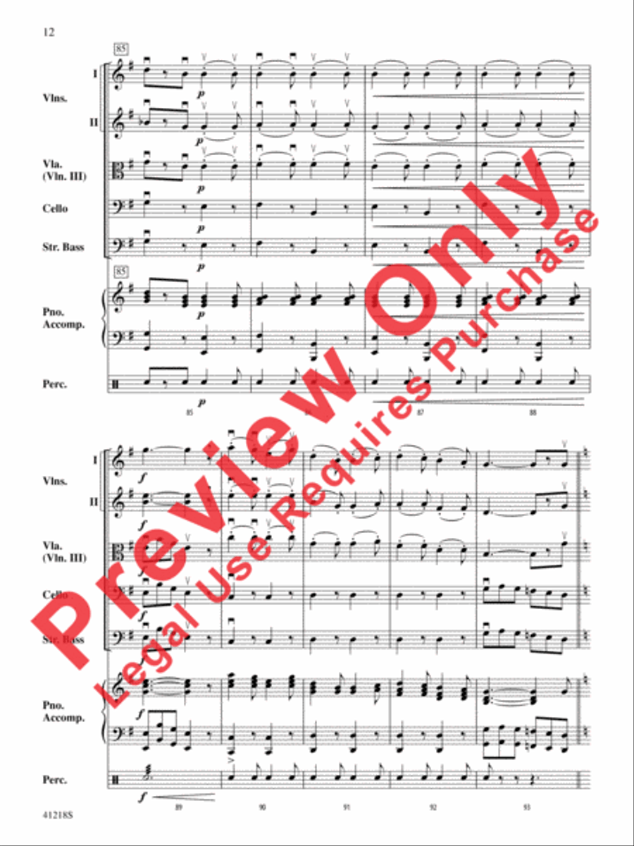 Funiculì, Funiculà Funiculì, Funiculà String Orchestra scores gallery preview page 13