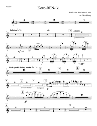 Tetris for orchestra -- parts only