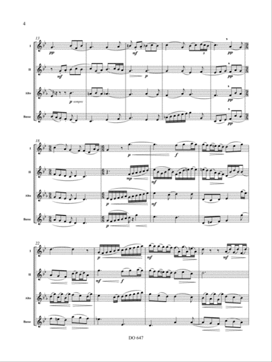 My Sweetheart My Sweetheart Flute Quartet scores gallery preview page 4