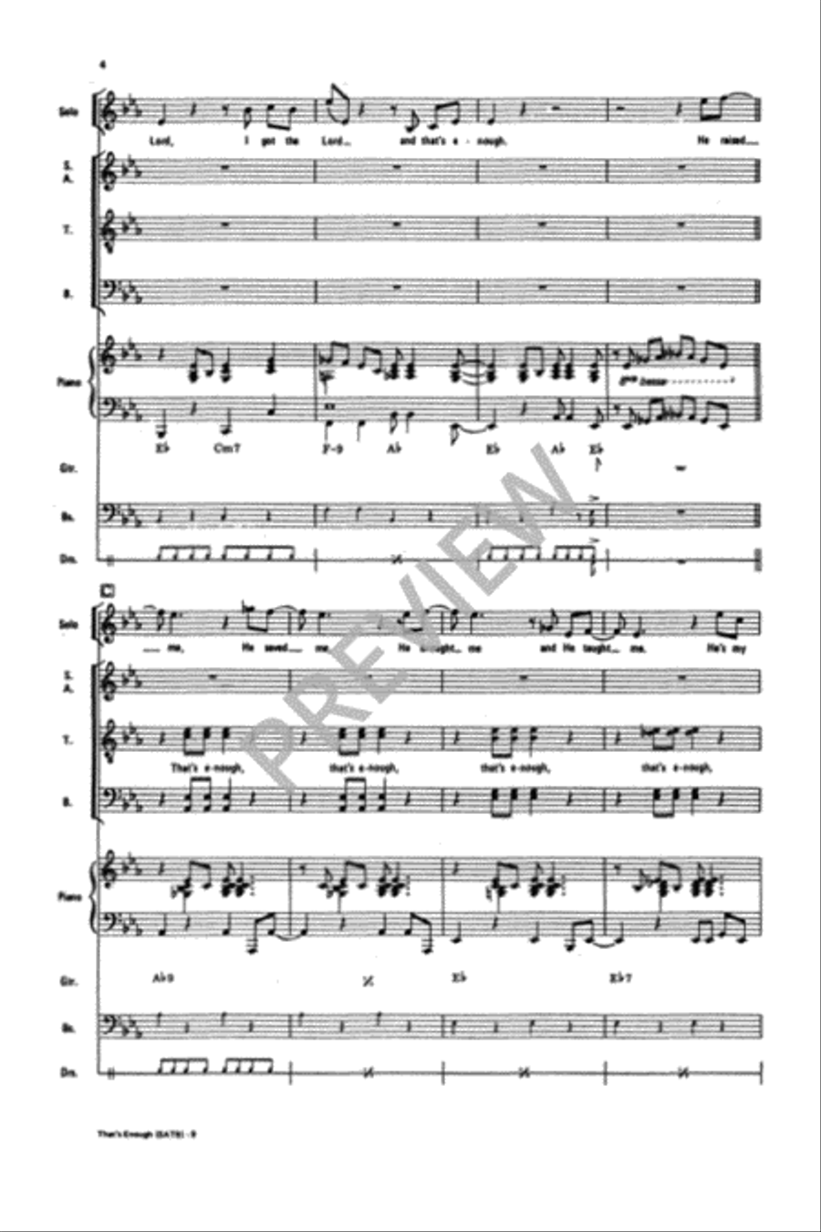 That's Enough Divisi scores gallery preview page 5